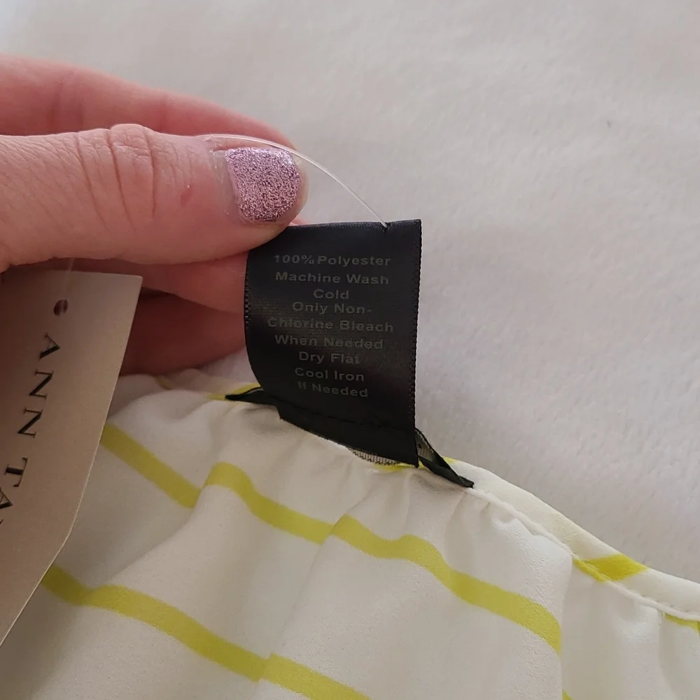 ANN TAYLOR Stripped Tank Top With Pockets - Picture 11 of 13